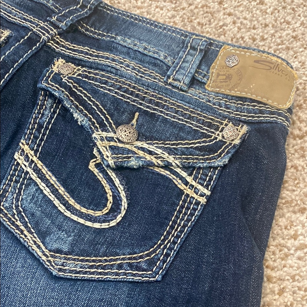 Silver Jeans Ladies Suki Surplus Blue Denim L9517SDA310 S0782 W30/L32